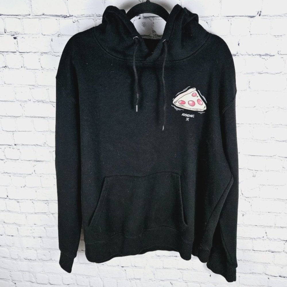 Arsenic Lazy Life Skelton Pizza Pullover Hoodie
